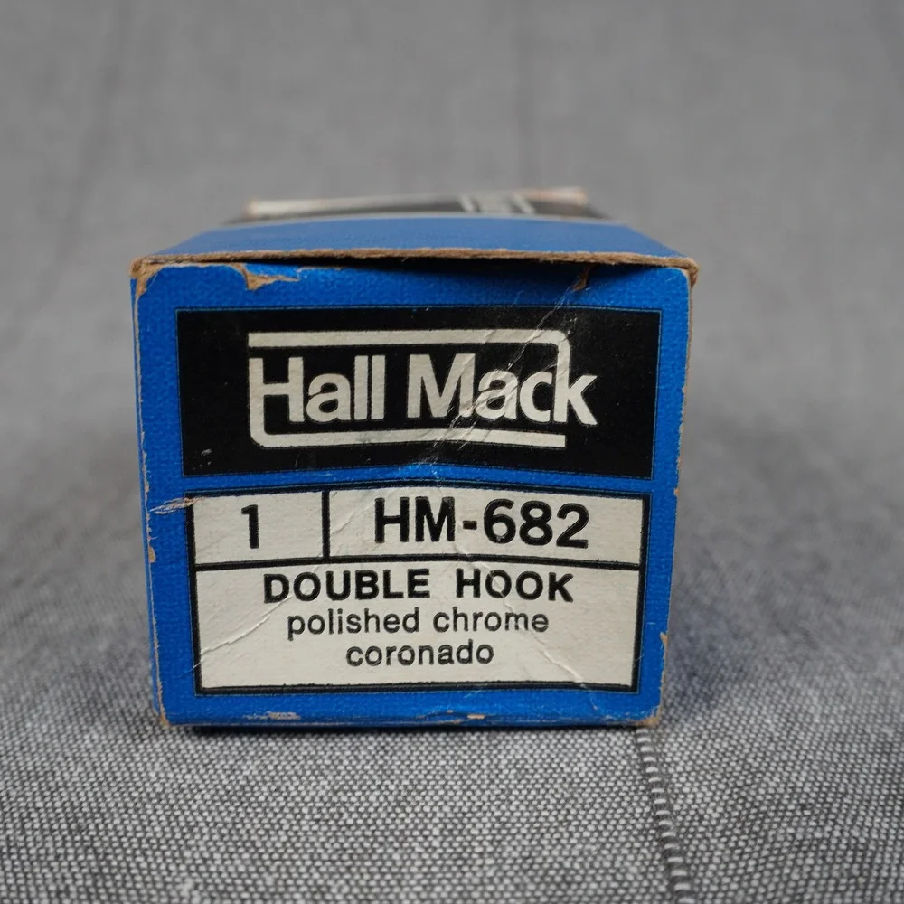 Vintage Double Hook Chrome Hall-Mack HM-682 Coronado Bathroom Hardware MCM Towel